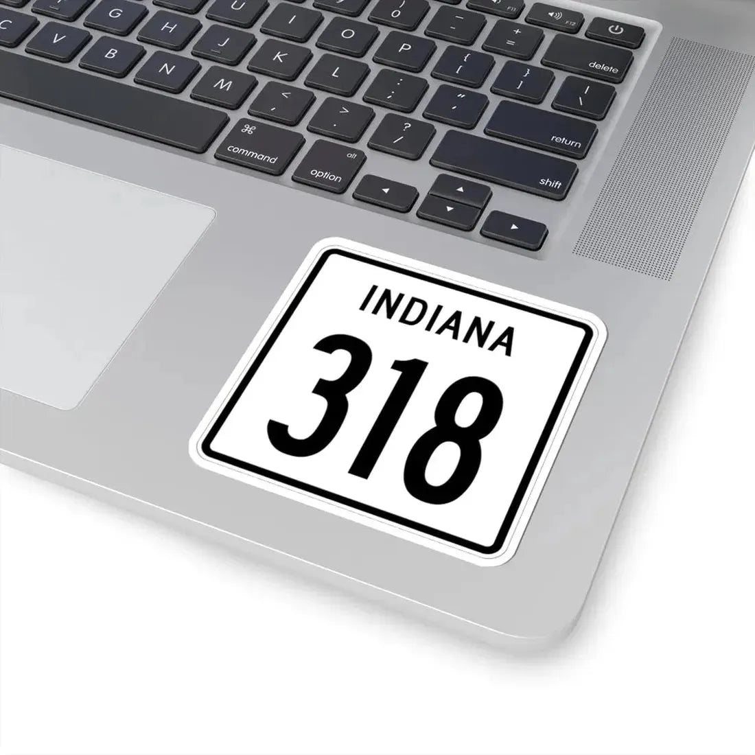 Indiana 318 1955 (Indiana) (Road Sign) STICKER Vinyl Kiss-Cut Decal - The Sticker Space