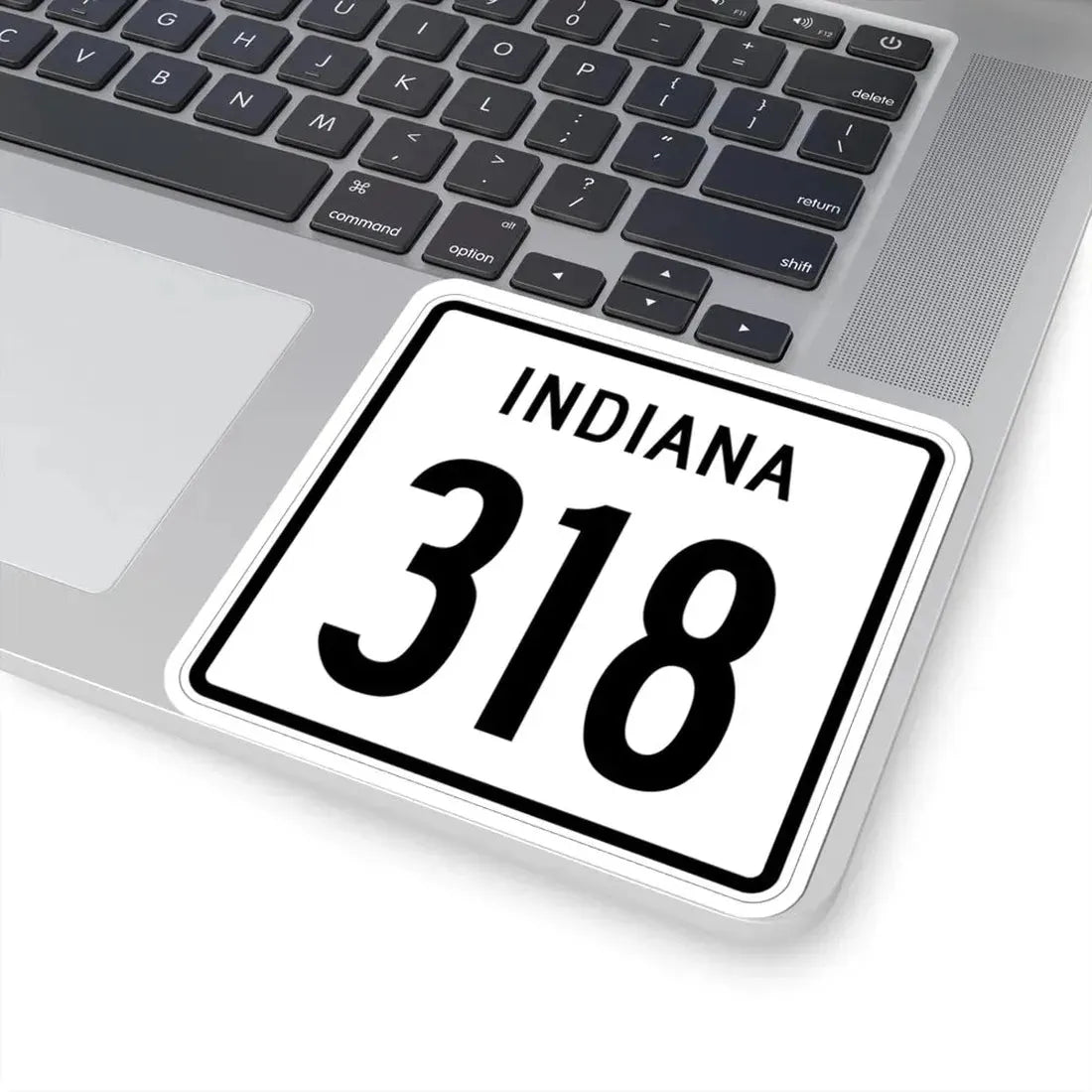 Indiana 318 1955 (Indiana) (Road Sign) STICKER Vinyl Kiss-Cut Decal - The Sticker Space