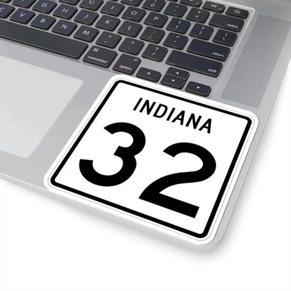 Indiana 32 (Indiana) (Road Sign) STICKER Vinyl Kiss-Cut Decal - The Sticker Space