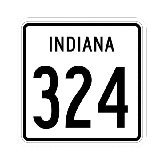 Indiana 324 1955 (Indiana) (Road Sign) STICKER Vinyl Kiss-Cut Decal 2 Inch White - The Sticker Space