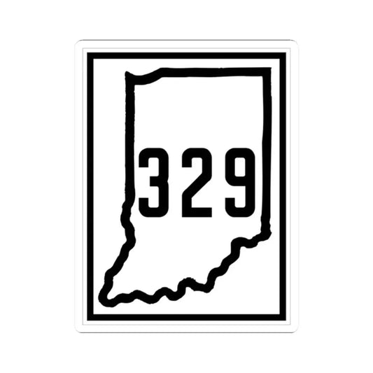 Indiana 329 1926 (Indiana) (Road Sign) STICKER Vinyl Kiss-Cut Decal 2 Inch White - The Sticker Space