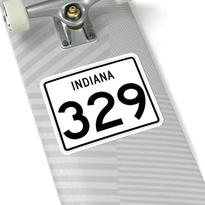 Indiana 329 (Indiana) (Road Sign) STICKER Vinyl Kiss-Cut Decal - The Sticker Space