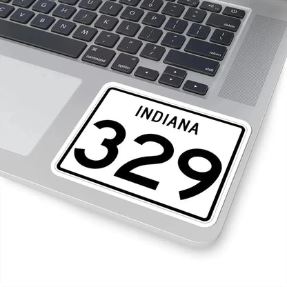 Indiana 329 (Indiana) (Road Sign) STICKER Vinyl Kiss-Cut Decal - The Sticker Space