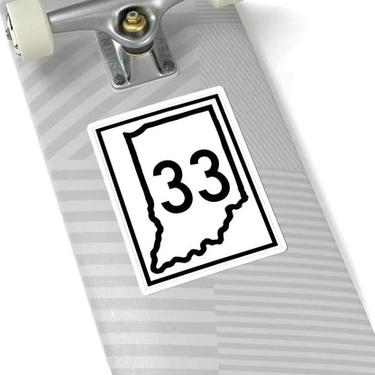 Indiana 33 (Indiana) (Road Sign) STICKER Vinyl Kiss-Cut Decal - The Sticker Space