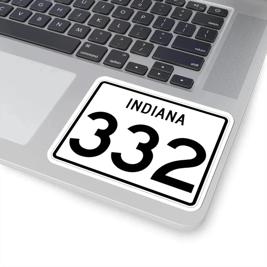 Indiana 332 (Indiana) (Road Sign) STICKER Vinyl Kiss-Cut Decal - The Sticker Space