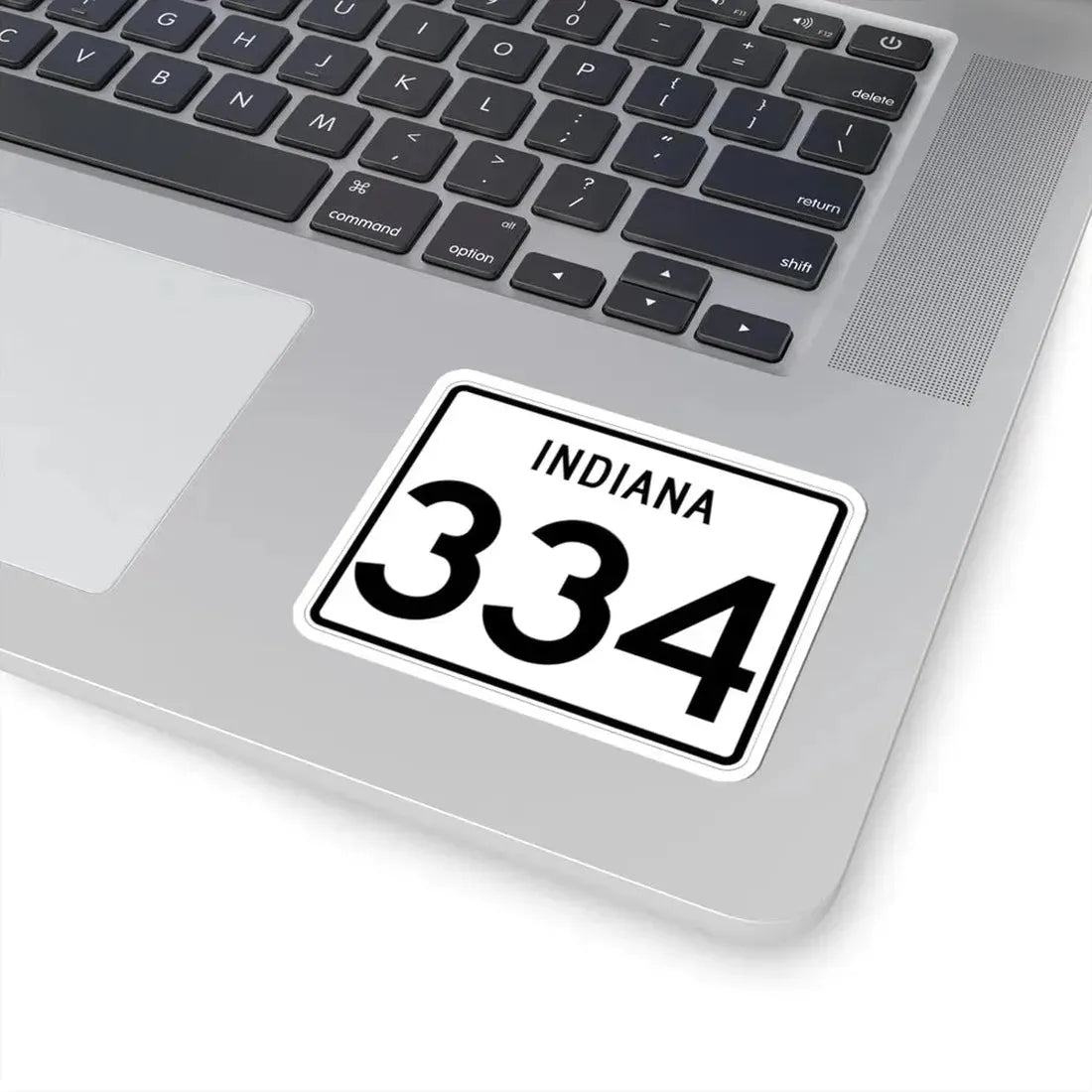 Indiana 334 (Indiana) (Road Sign) STICKER Vinyl Kiss-Cut Decal - The Sticker Space