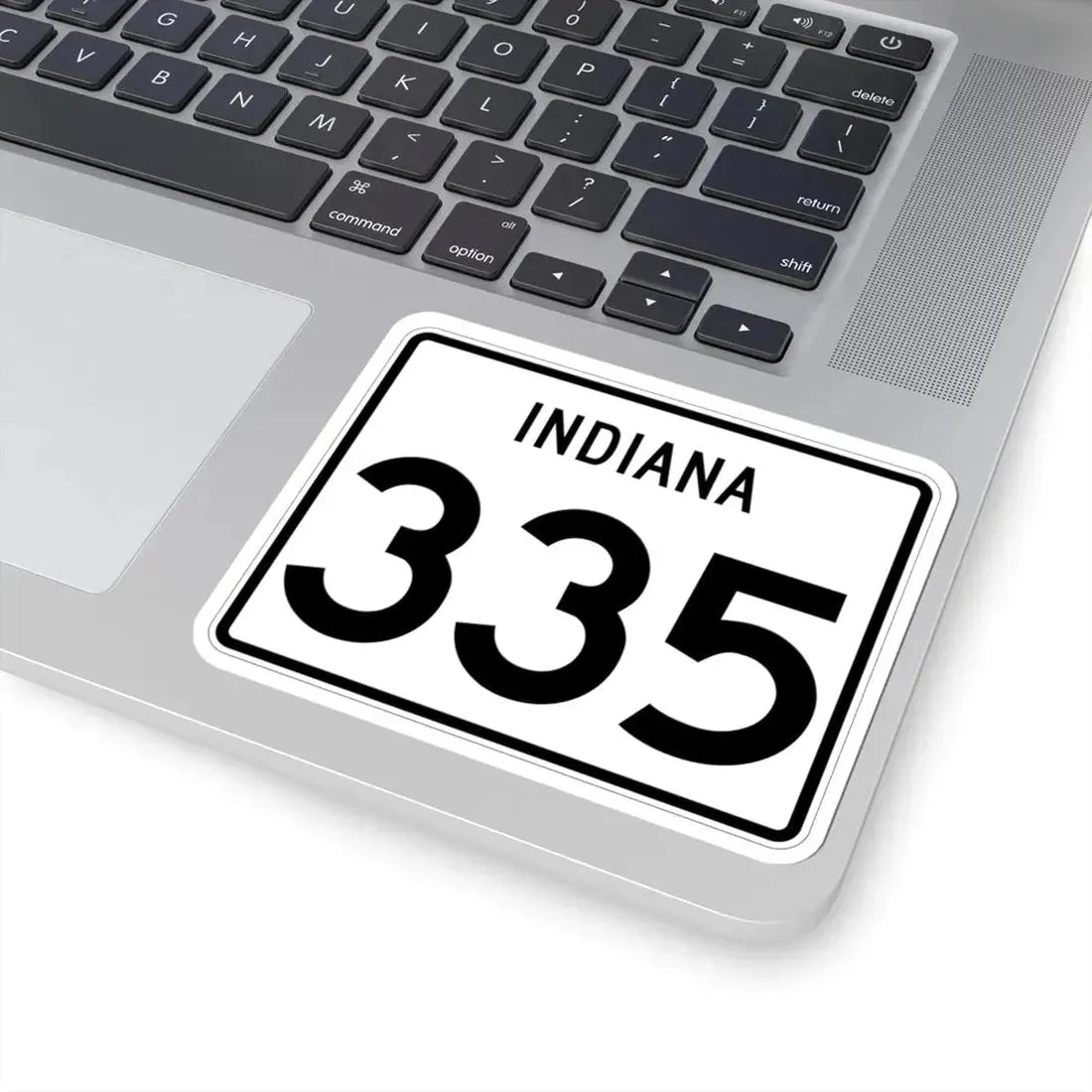 Indiana 335 (Indiana) (Road Sign) STICKER Vinyl Kiss-Cut Decal - The Sticker Space