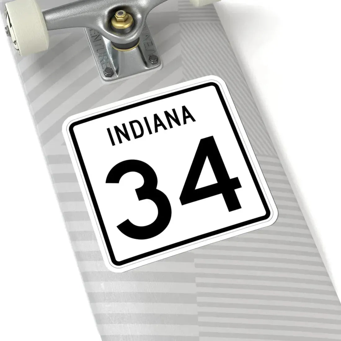 Indiana 34 (Indiana) (Road Sign) STICKER Vinyl Kiss-Cut Decal - The Sticker Space