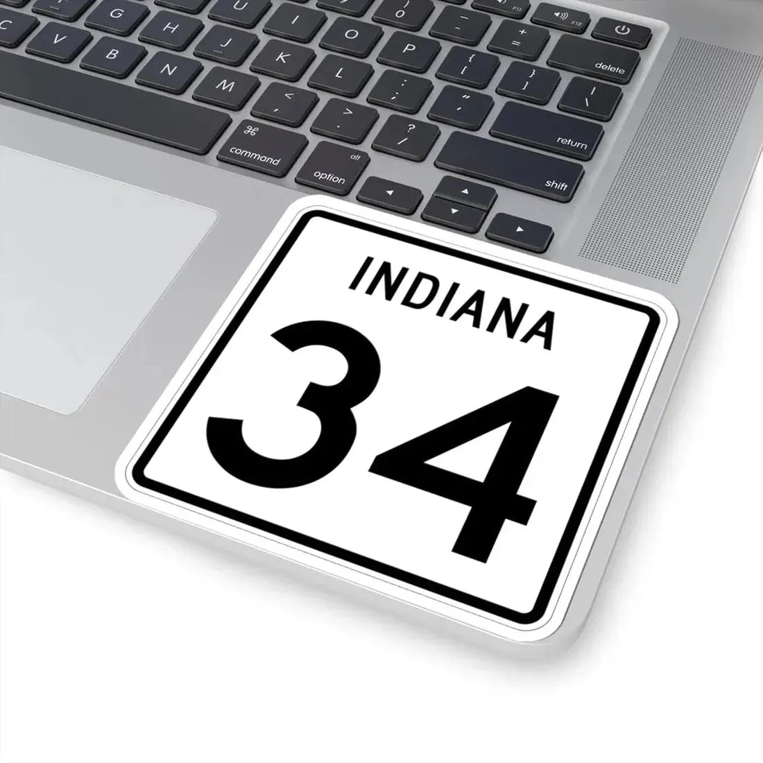 Indiana 34 (Indiana) (Road Sign) STICKER Vinyl Kiss-Cut Decal - The Sticker Space