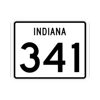 Indiana 341 (Indiana) (Road Sign) STICKER Vinyl Kiss-Cut Decal 2 Inch White - The Sticker Space