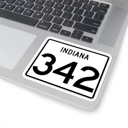 Indiana 342 (Indiana) (Road Sign) STICKER Vinyl Kiss-Cut Decal - The Sticker Space