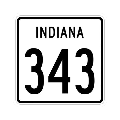 Indiana 343 1955 (Indiana) (Road Sign) STICKER Vinyl Kiss-Cut Decal 2 Inch White - The Sticker Space