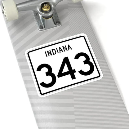 Indiana 343 (Indiana) (Road Sign) STICKER Vinyl Kiss-Cut Decal - The Sticker Space