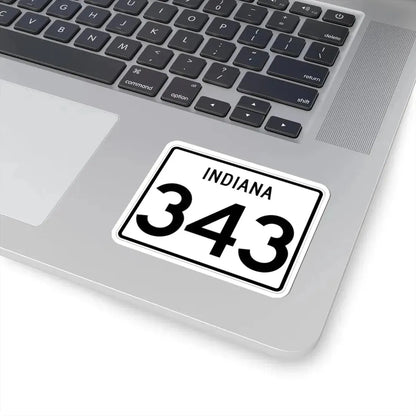 Indiana 343 (Indiana) (Road Sign) STICKER Vinyl Kiss-Cut Decal - The Sticker Space