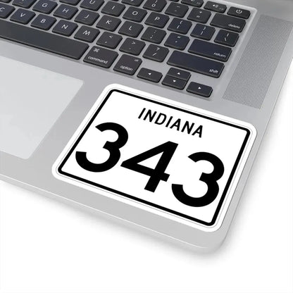 Indiana 343 (Indiana) (Road Sign) STICKER Vinyl Kiss-Cut Decal - The Sticker Space