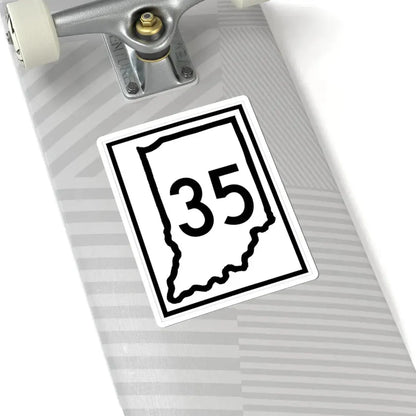 Indiana 35 (Indiana) (Road Sign) STICKER Vinyl Kiss-Cut Decal - The Sticker Space