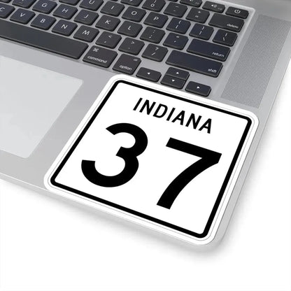 Indiana 37 (Indiana) (Road Sign) STICKER Vinyl Kiss-Cut Decal - The Sticker Space