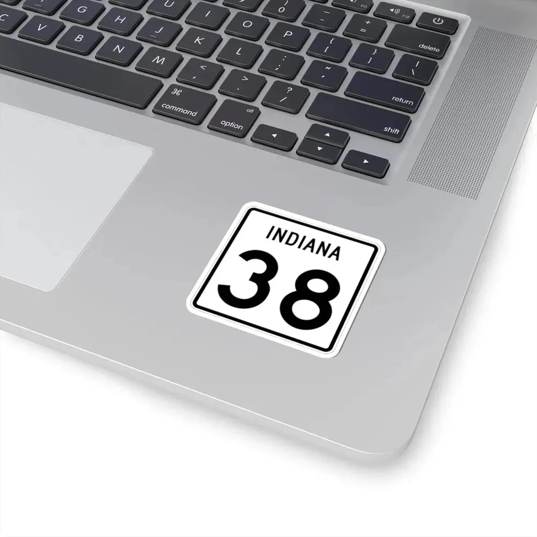 Indiana 38 (Indiana) (Road Sign) STICKER Vinyl Kiss-Cut Decal - The Sticker Space