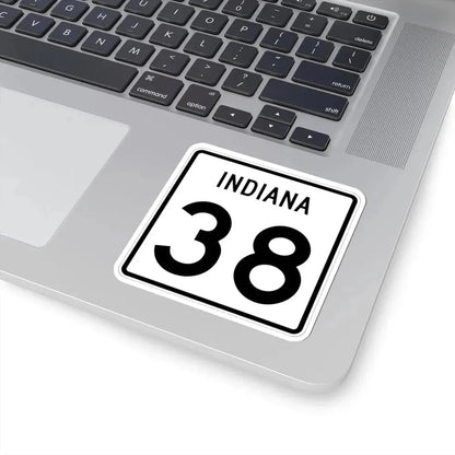 Indiana 38 (Indiana) (Road Sign) STICKER Vinyl Kiss-Cut Decal - The Sticker Space