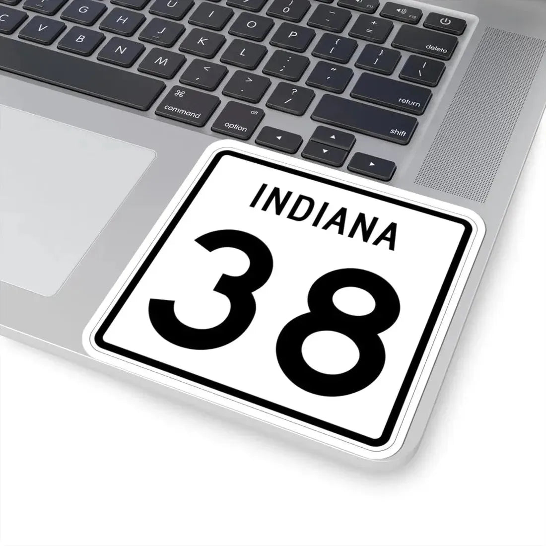Indiana 38 (Indiana) (Road Sign) STICKER Vinyl Kiss-Cut Decal - The Sticker Space