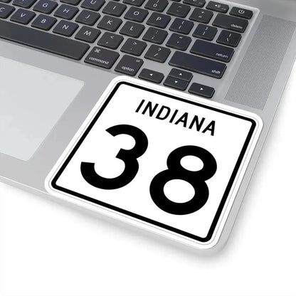 Indiana 38 (Indiana) (Road Sign) STICKER Vinyl Kiss-Cut Decal - The Sticker Space