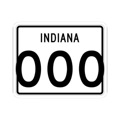 Indiana 3di (Indiana) (Road Sign) STICKER Vinyl Kiss-Cut Decal 3 Inch White - The Sticker Space