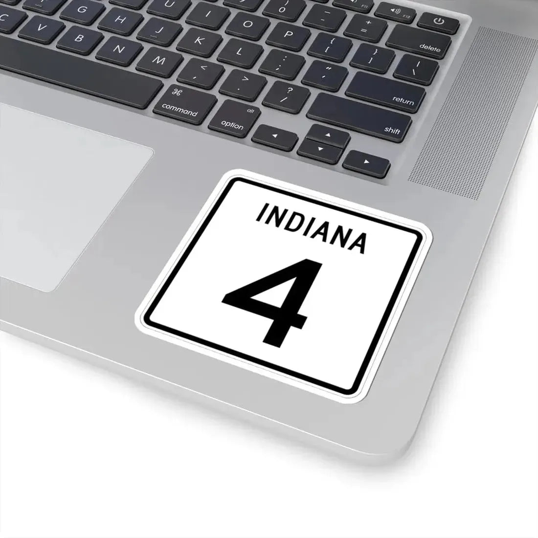 Indiana 4 (Indiana) (Road Sign) STICKER Vinyl Kiss-Cut Decal - The Sticker Space
