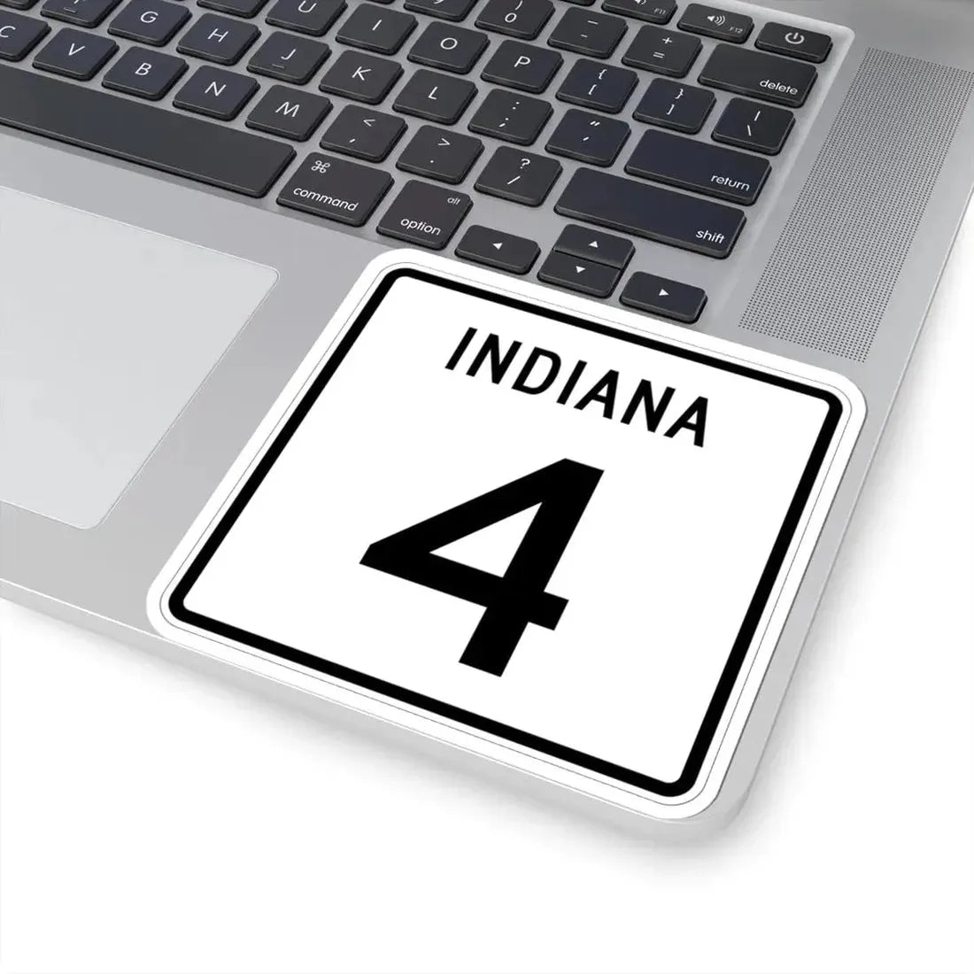Indiana 4 (Indiana) (Road Sign) STICKER Vinyl Kiss-Cut Decal - The Sticker Space