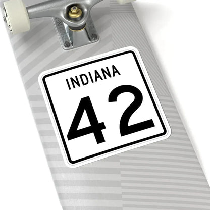 Indiana 42 (Indiana) (Road Sign) STICKER Vinyl Kiss-Cut Decal - The Sticker Space