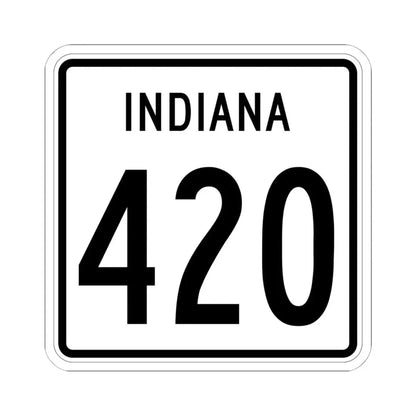 Indiana 420 1955 (Indiana) (Road Sign) STICKER Vinyl Kiss-Cut Decal 6 Inch White - The Sticker Space