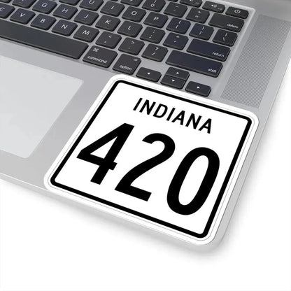 Indiana 420 1955 (Indiana) (Road Sign) STICKER Vinyl Kiss-Cut Decal - The Sticker Space
