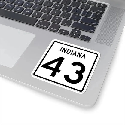 Indiana 43 (Indiana) (Road Sign) STICKER Vinyl Kiss-Cut Decal - The Sticker Space