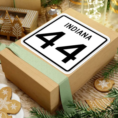 Indiana 44 (Indiana) (Road Sign) STICKER Vinyl Kiss-Cut Decal - The Sticker Space