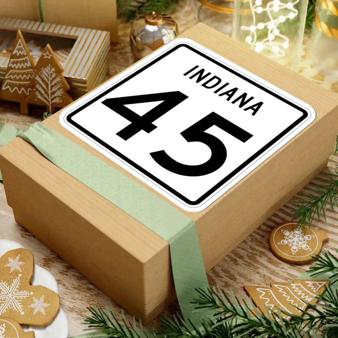 Indiana 45 (Indiana) (Road Sign) STICKER Vinyl Kiss-Cut Decal - The Sticker Space