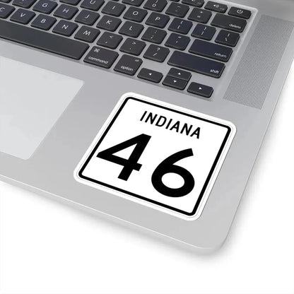 Indiana 46 (Indiana) (Road Sign) STICKER Vinyl Kiss-Cut Decal - The Sticker Space