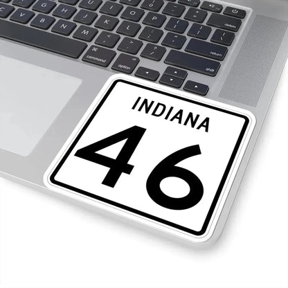 Indiana 46 (Indiana) (Road Sign) STICKER Vinyl Kiss-Cut Decal - The Sticker Space