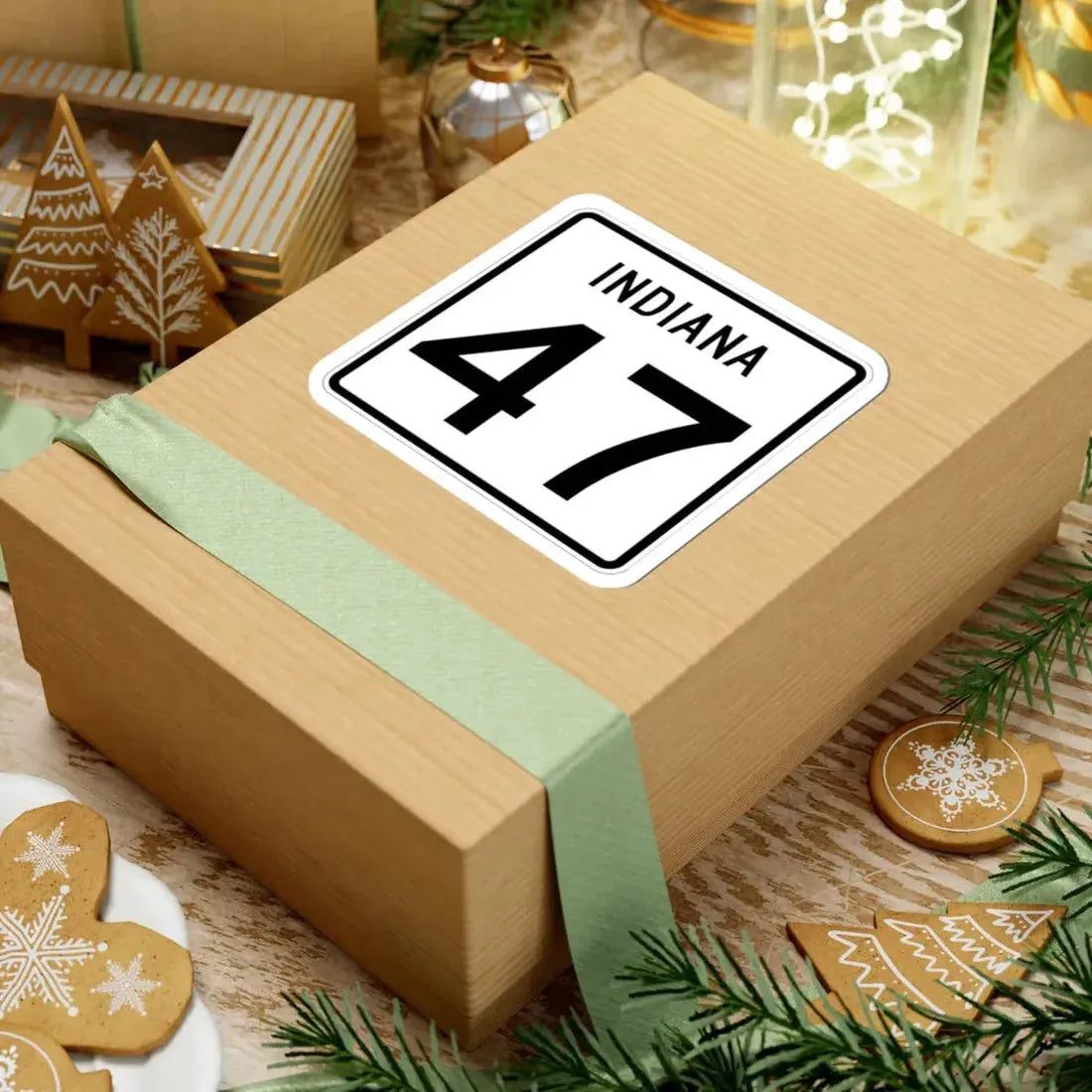 Indiana 47 (Indiana) (Road Sign) STICKER Vinyl Kiss-Cut Decal - The Sticker Space