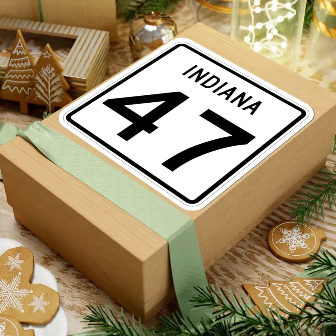 Indiana 47 (Indiana) (Road Sign) STICKER Vinyl Kiss-Cut Decal - The Sticker Space