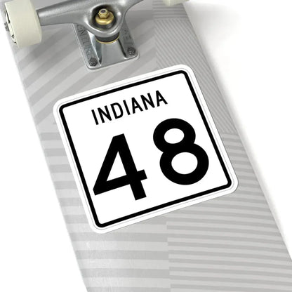 Indiana 48 (Indiana) (Road Sign) STICKER Vinyl Kiss-Cut Decal - The Sticker Space
