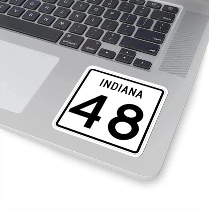Indiana 48 (Indiana) (Road Sign) STICKER Vinyl Kiss-Cut Decal - The Sticker Space