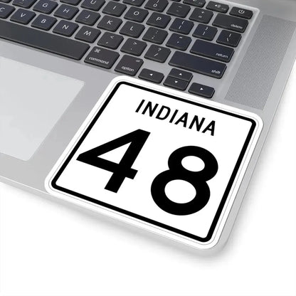 Indiana 48 (Indiana) (Road Sign) STICKER Vinyl Kiss-Cut Decal - The Sticker Space