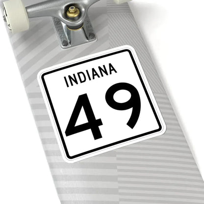 Indiana 49 (Indiana) (Road Sign) STICKER Vinyl Kiss-Cut Decal - The Sticker Space