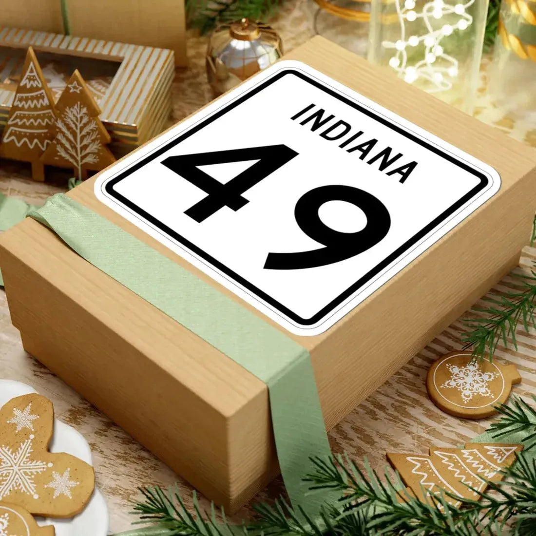 Indiana 49 (Indiana) (Road Sign) STICKER Vinyl Kiss-Cut Decal - The Sticker Space