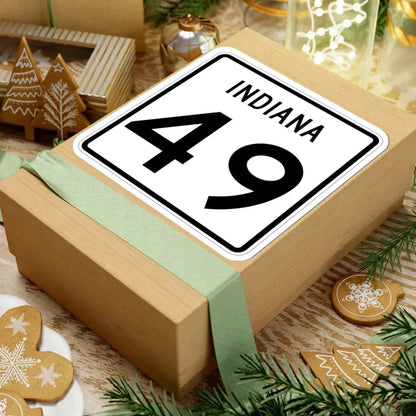 Indiana 49 (Indiana) (Road Sign) STICKER Vinyl Kiss-Cut Decal - The Sticker Space