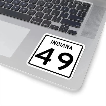Indiana 49 (Indiana) (Road Sign) STICKER Vinyl Kiss-Cut Decal - The Sticker Space