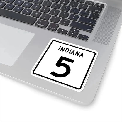 Indiana 5 (Indiana) (Road Sign) STICKER Vinyl Kiss-Cut Decal - The Sticker Space