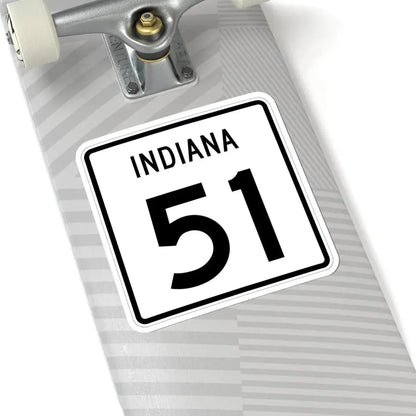 Indiana 51 (Indiana) (Road Sign) STICKER Vinyl Kiss-Cut Decal - The Sticker Space