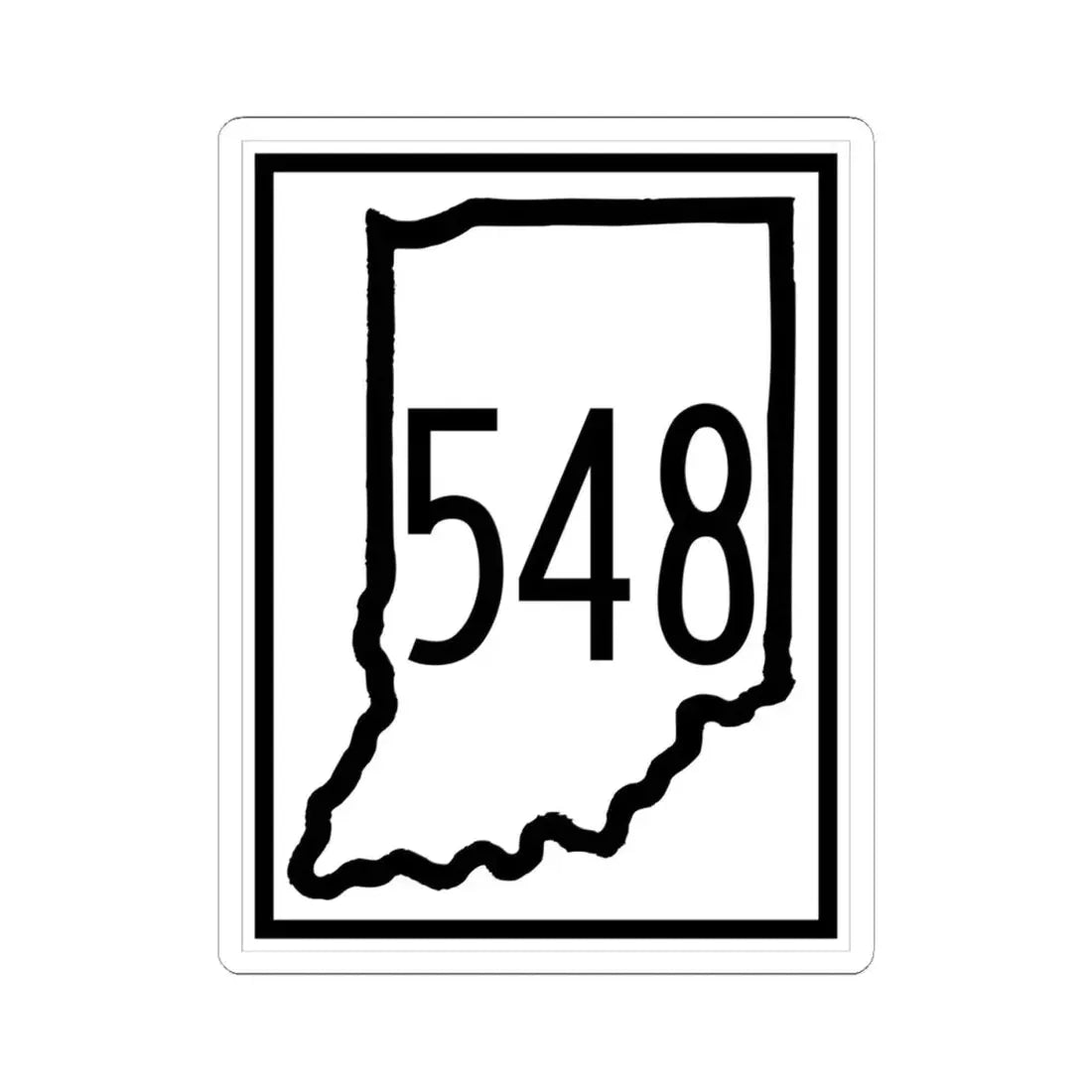 Indiana 534 1948 (Indiana) (Road Sign) STICKER Vinyl Kiss-Cut Decal 4 Inch White - The Sticker Space