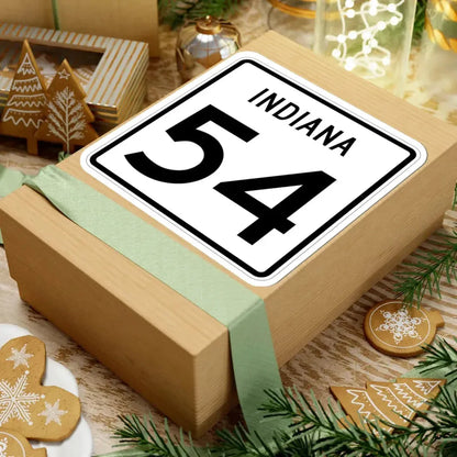 Indiana 54 (Indiana) (Road Sign) STICKER Vinyl Kiss-Cut Decal - The Sticker Space