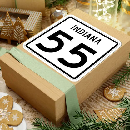 Indiana 55 (Indiana) (Road Sign) STICKER Vinyl Kiss-Cut Decal - The Sticker Space
